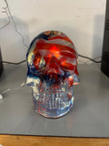 Patriotic Resin Skull with Lights