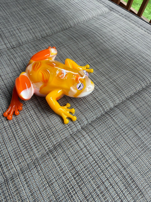 Orange and White Frog